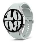 MoKo Bracelet Compatible avec Samsung Galaxy Watch 7 FE 6 5 4 40mm 44mm/Watch 6 Classic 43mm 47mm/Watch 5 Pro 45mm/Watch 4 Classic 42mm 46mm, Bracelet Sport en Silicone Souple, Gris Argenté