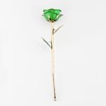 Deep Green Gold Rose ZJchao Gold Rose Love Forever 24k Rose Foil Trim Gifts