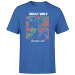 Jurassic Park World Four Colour Faces Men's T-Shirt - Blue - S - Blue