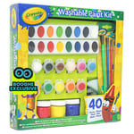 Crayola Washable Paint Kit 40 Piece Mega Creative Activity Art Set Bundle New