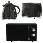 Daewoo Argyle 1.7L Rapid Boil Jug Kettle 2 Slice Toaster and 800W Microwave