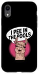 iPhone XR Funny Llama Confession "I Pee In The Pools" Sarcastic Humor Case