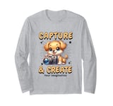 Cute Camera Dog Photographer Photo Capture & Create Puppy Long Sleeve T-Shirt