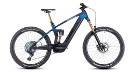 Vtt electrique tout suspendu cube stereo hybrid 160 hpc slt 750 27 5 sram xx1 eagle axs 12v 750 wh 27 5   bleu nebula gris carbon 2023