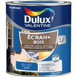 Ecran+ bois - Peinture satinée pour bois extérieur - Volets, portes, fenêtres, portails - Bleu Cobalt 0,5 l Dulux Valentine