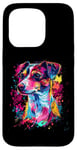 Coque pour iPhone 15 Pro Les amoureux du pop art coloré Jack Russell Terrier