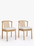 John Lewis Boardwalk Garden Dining Chair, Set of 2, FSC-Certified (Acacia Wood), Natural