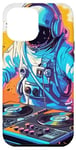 Coque pour iPhone 14 Pro Max DJ Techno Music Astronaute Rave