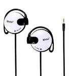 3.5mm filaire crochet d'oreille ¿couteur ¿couteurs st¿r¿o casque musique sport course casque de jeu avec micro pour Xiaomi Samsung PC MP3/4-blanc_XINENGJI