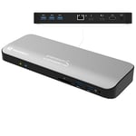 Thunderbolt 3 Docking Station with 4 USB 3.0 for Data and charging, HDMI 4K@60Hz Display, Power Delivery (PD) Charge up to 85W, RJ-45 Ethernet, 3.5 mm audio + microphone jack, for Windows Mac