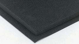 RS PRO Tapis en Caoutchouc polyéthylène Noir Autocollant 1 m x 6 mm x 2 m 45 kg/m³