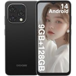 DOOGEE N55 [2024] Telephone Portable Android 14, 9GB RAM+128GB ROM/TF 1TB, Caméra AI 13MP, 6.56'' HD+, Smartphone Pas Cher Batterie 5150mAh, Widevine L1/4G OTG/Dual Nano SIM/Face ID