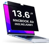 PYS Magnétique Filtre de Confidentialité pour MacBook Air 13,6 Pouces M3 (2024), M2 (2022) – Film de Protection Anti-espion, Anti-éblouissement, Anti-rayures, Mat, Facile à Installer