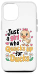 iPhone 12/12 Pro Just a Girl Who Quacks Up for Ducks Cute Cartoon Design Case