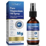 Pure Magnesium Oil Spray,Magnesium Spray-100% Natural,Gluten Free,Non-GMO Magnesium Spray for Feet,Magical Magnesium Body Spray-2.02 fl oz