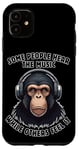 iPhone 11 Monkey Headphones Music Lover Design Case