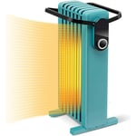 Relax4life - Radiateur à Bain d'Huile Portable 7 Éléments 1500W avec Porte-Serviette 3 Niveaux de Puissance, Protection Contre