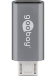 Pro Micro-USB to USB-C adapter- grey