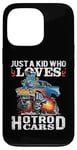 Coque pour iPhone 13 Pro Just A Kid Who Loves Hotrod Cars Design vieilli