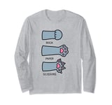 Rock Paper Scissors Hand Game Cute Paw Funny Cat Long Sleeve T-Shirt