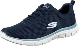 Skechers Women's Flex Appeal 4.0 Brilliant View Sneaker,Navy Mesh/Bluen Trim,5.5 UK