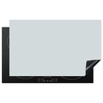 KitchenYeah© Protege Plaque Tapis Pour Induction 85x52 cm Deco Cuisine Protection Vitrocéramique Pour Cuisiniere Argent - Gris - Métal - Clair - 85x52 cm