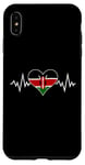 Coque pour iPhone XS Max Drapeau Kenya Vintage Heart Beat Kenya Pulse Line