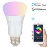 Wifi-lamppu, EECOO Smart LED -lamppu E27 7W Himmennettävä yövalo Langaton Wi-Fi RGB Multi Colo