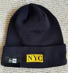 NEW ERA Black NYC UNISEX Patch Logo BEANIE HAT Toque Mens Womens New York Stock1