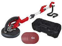 Einhell Drywall Sander And Polisher | TC-DW 225 Rotating Sanders For Walls | 600W, 1500RPM, 225mm Sanding Disc, Telescopic Handle And Integrated Dust Extraction | Includes 6 Sanding Discs