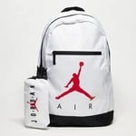 Nike Air Jordan Jumpman Backpack with Pencil Case School Rucksack Bag White