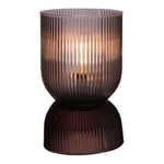 Battery Operated Curved Glass Lamp Taupe