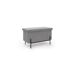 Banc coffre L76 cm NOAH  gris/noir Taille unique