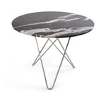 OX Denmarq - O Dining Table Ø100, Stainless Steel Frame, Top: Black Marble - Spisebord - Dennis Marquart - Svart - Metall/Stein