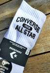 2 Pairs CONVERSE White Half Cushioned CREW SOCKS Sneeker 8.5-11 43-46 Con2