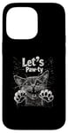 iPhone 14 Pro Max Let’s Paw-ty Cat Graphic Fun Party Cat Design for Pet Lovers Case