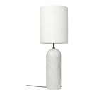 Gubi - Gravity Floor Lamp - XL High, White Marble/White - Skärmlampor - Space Copenhagen - Vit