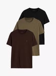 AllSaints Brace Tonic Crew Neck T-Shirt, Pack of 3