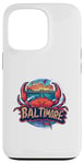 Coque pour iPhone 13 Pro Baltimore Maryland MD DMV Fruits de mer Vacation Crabe Ocean Fun