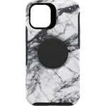 Otterbox + Pop Symmetry (iPhone 12 mini) - skal - popsocket - Vit marmor