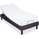 BELLECOUR LITERIE Ensemble ATHENA 70x200 cm Sommier électrique + Matelas Mémoire de forme