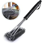 Brosse Barbecue, 3 en 1 Brosse Nettoyage Barbecue, Poils Acier Inoxydable pour Nettoyer Rapidement & Efficacement Tous Les Grils