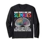 Some people are like Slinkies Funny Sarcastic Mens Graphic Long Sleeve T-Shirt