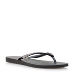 Havaianas Womens Ladies - Metallic Mesh Flip Flops - Black - Size EU 41