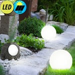 3x Solaire LED Fiche Boule Lumières Extérieur Éclairage Porche Pierre Décoration