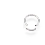 1 Segment Piercingring i Härdad  316L kirurgiskt stål1,2x8mm.Ø SilverGrey 2 Stål