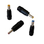 Sanhuii DC Jack Plug Universal Power Supply Barrel Connector Adapter, DC Plug Set 5.5mm x 2.1mm Socket to 5.5mm x 2.5mm, 4.0mm x 1.7mm, 3.5mm x 1.35mm, 5.5mm x 2.1mm Plug
