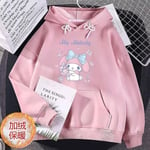 Sanrio Anime Cinnamoroll Kuromi My Melody Plysch Huvtröjor Kläder Pojkflicka Baby Tröjor Pullover Toppar Present 155-165CM XSDDF