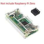 Boîtier acrylique Raspberry Pi Zero W + dissipateur thermique en aluminium pour RPI Zero Box,boîtier de couverture,également pour RPI Zero V1.3 - Type WHITE