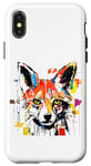 iPhone X/XS Colorful Fox Head Pop Art Painting Case